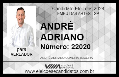 Candidato ANDRÉ ADRIANO 2024 - EMBU DAS ARTES - Eleições