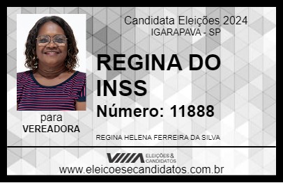 Candidato REGINA HELENA FERREIRA 2024 - IGARAPAVA - Eleições