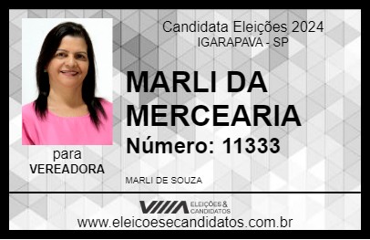 Candidato MARLI DA MERCEARIA 2024 - IGARAPAVA - Eleições