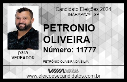 Candidato PETRONIO OLIVEIRA 2024 - IGARAPAVA - Eleições