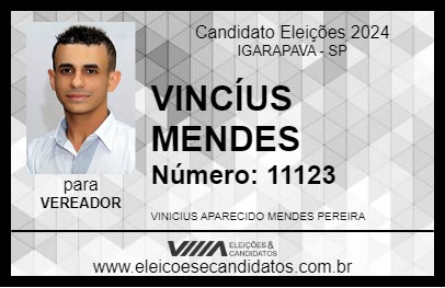 Candidato VINCÍUS MENDES 2024 - IGARAPAVA - Eleições