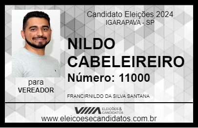 Candidato NILDO CABELEIREIRO 2024 - IGARAPAVA - Eleições