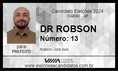 Candidato DR ROBSON 2024 - ITARIRI - Eleições