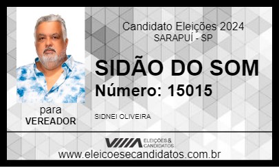 Candidato SIDÃO DO SOM 2024 - SARAPUÍ - Eleições