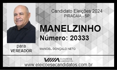 Candidato MANELZINHO 2024 - PIRACAIA - Eleições