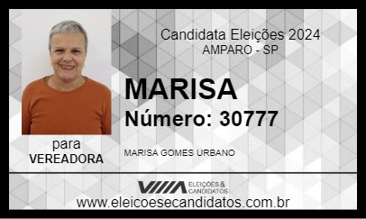 Candidato MARISA 2024 - AMPARO - Eleições