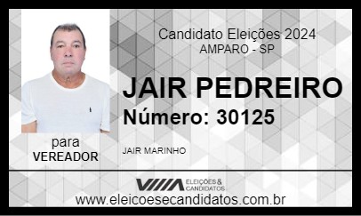 Candidato JAIR PEDREIRO 2024 - AMPARO - Eleições