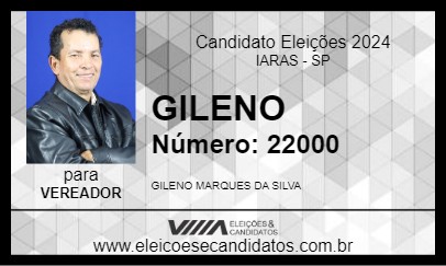 Candidato GILENO 2024 - IARAS - Eleições