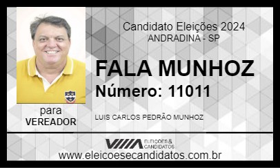 Candidato FALA MUNHOZ 2024 - ANDRADINA - Eleições