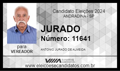 Candidato JURADO 2024 - ANDRADINA - Eleições