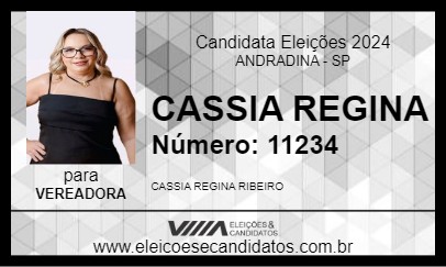 Candidato CASSIA REGINA 2024 - ANDRADINA - Eleições