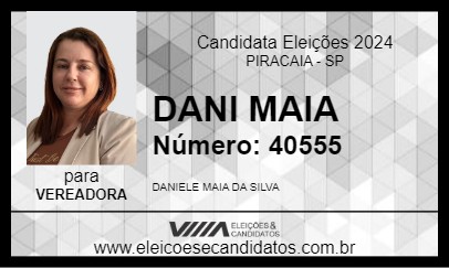 Candidato DANI MAIA 2024 - PIRACAIA - Eleições