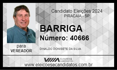 Candidato BARRIGA 2024 - PIRACAIA - Eleições