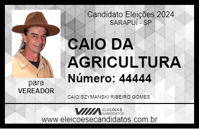 Candidato CAIO DA AGRICULTURA 2024 - SARAPUÍ - Eleições