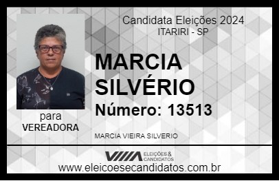 Candidato MARCIA SILVÉRIO 2024 - ITARIRI - Eleições