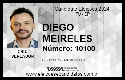 Candidato DIEGO MEIRELES 2024 - ITU - Eleições