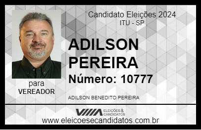 Candidato ADILSON PEREIRA 2024 - ITU - Eleições