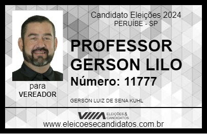 Candidato PROFESSOR GERSON LILO 2024 - PERUÍBE - Eleições