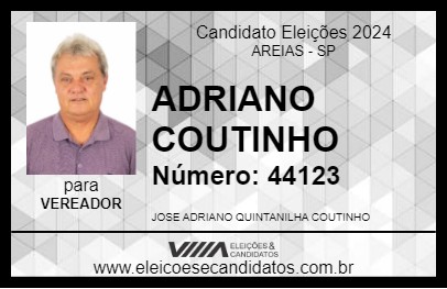 Candidato ADRIANO COUTINHO 2024 - AREIAS - Eleições