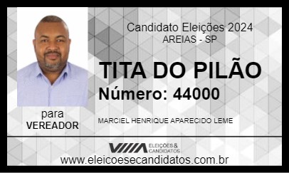 Candidato TITA DO PILÃO 2024 - AREIAS - Eleições