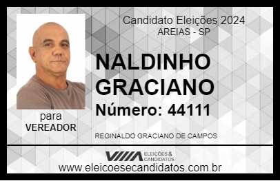 Candidato NALDINHO GRACIANO 2024 - AREIAS - Eleições