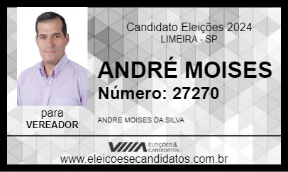 Candidato ANDRÉ MOISES 2024 - LIMEIRA - Eleições