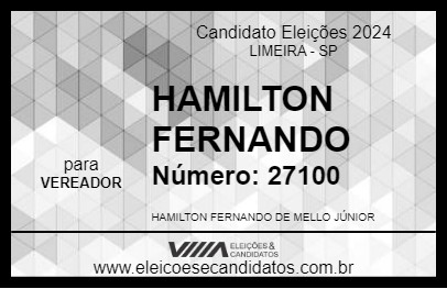 Candidato HAMILTON FERNANDO 2024 - LIMEIRA - Eleições