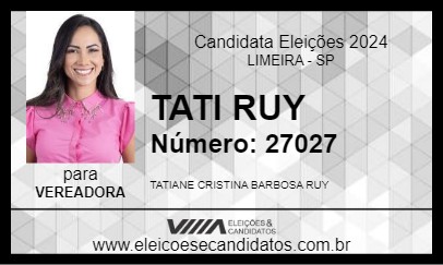 Candidato TATI RUY 2024 - LIMEIRA - Eleições