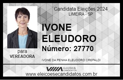 Candidato IVONE ELEUDORO 2024 - LIMEIRA - Eleições