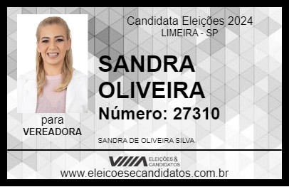 Candidato SANDRA OLIVEIRA 2024 - LIMEIRA - Eleições