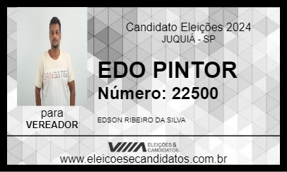 Candidato EDO PINTOR 2024 - JUQUIÁ - Eleições