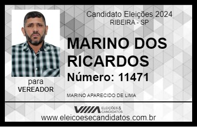 Candidato MARINO DOS RICARDOS 2024 - RIBEIRA - Eleições