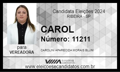 Candidato CAROL 2024 - RIBEIRA - Eleições