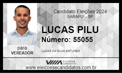 Candidato LUCAS PILU 2024 - SARAPUÍ - Eleições