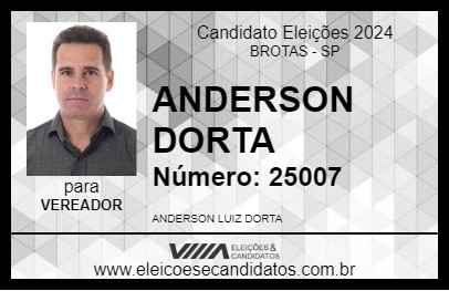 Candidato ANDERSON DORTA 2024 - BROTAS - Eleições