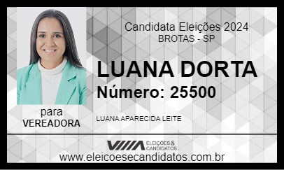 Candidato LUANA DORTA 2024 - BROTAS - Eleições