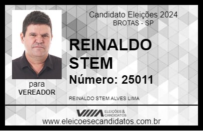 Candidato REINALDO STEM 2024 - BROTAS - Eleições