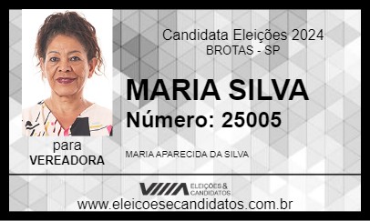 Candidato MARIA SILVA 2024 - BROTAS - Eleições