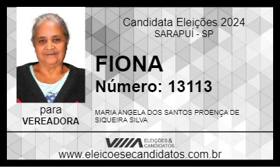 Candidato FIONA 2024 - SARAPUÍ - Eleições