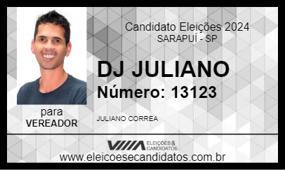 Candidato DJ JULIANO 2024 - SARAPUÍ - Eleições