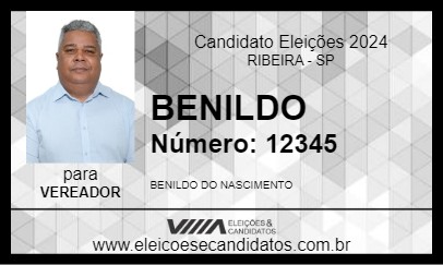 Candidato BENILDO 2024 - RIBEIRA - Eleições