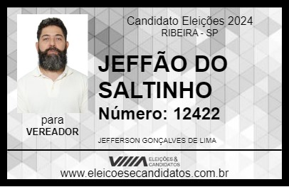 Candidato JEFFÃO DO SALTINHO 2024 - RIBEIRA - Eleições