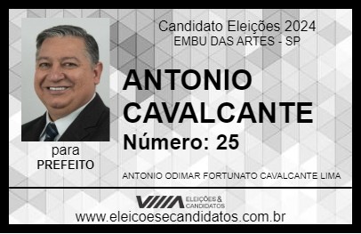 Candidato ANTONIO CAVALCANTE 2024 - EMBU DAS ARTES - Eleições