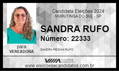 Candidato SANDRA RUFO 2024 - MURUTINGA DO SUL - Eleições