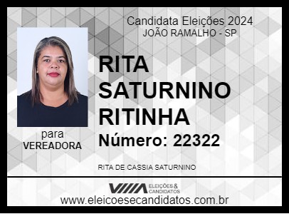 Candidato RITA SATURNINO RITINHA 2024 - JOÃO RAMALHO - Eleições