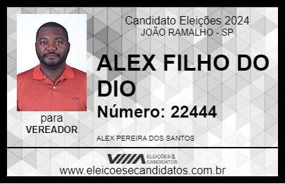 Candidato ALEX FILHO DO DIO 2024 - JOÃO RAMALHO - Eleições