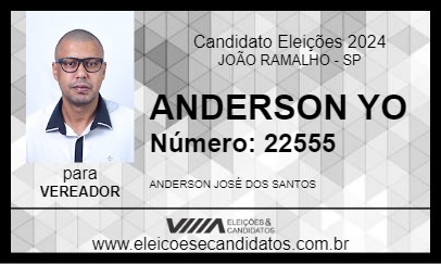 Candidato ANDERSON YO 2024 - JOÃO RAMALHO - Eleições