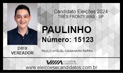 Candidato PAULINHO 2024 - TRÊS FRONTEIRAS - Eleições