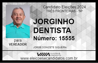 Candidato JORGINHO DENTISTA 2024 - TRÊS FRONTEIRAS - Eleições