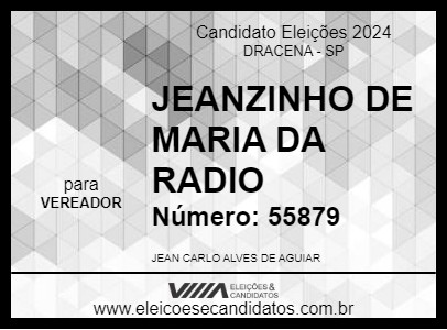 Candidato JEANZINHO DE MARIA DA RADIO 2024 - DRACENA - Eleições